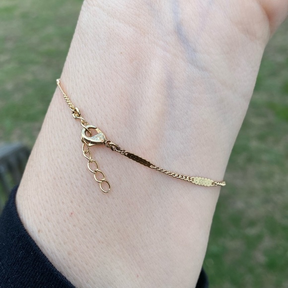 Gold plated dainty chain bracelet new - Picture 5 of 9